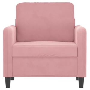 vidaXL Fauteuil 60 cm fluweel roze