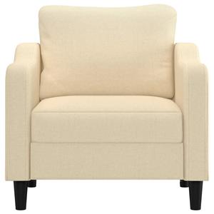 vidaXL Fauteuil 60 cm stof crèmekleurig