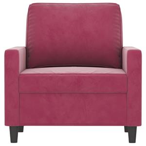 Meubelen-Online Fauteuil Daphne fluweel wijnrood