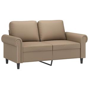 vidaXL 2-delige Loungeset met kussens kunstleer cappuccino