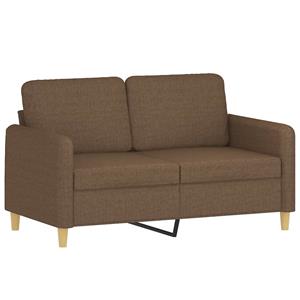 vidaXL 2-delige Loungeset met kussens stof bruin
