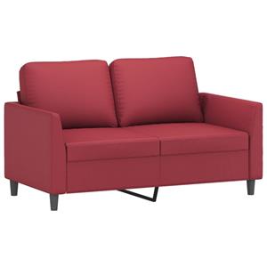 vidaXL 2-delige Loungeset met kussens kunstleer wijnrood