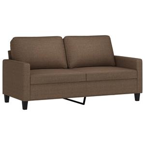 vidaXL 4-delige Loungeset met kussens stof bruin