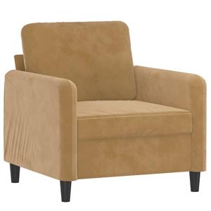 vidaXL 3-delige Loungeset fluweel bruin