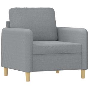 vidaXL 3-delige Loungeset met kussens stof lichtgrijs