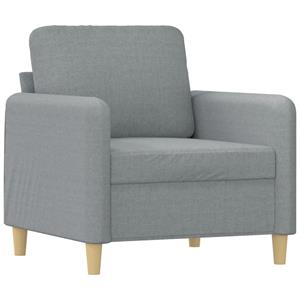 vidaXL 4-delige Loungeset met kussens stof lichtgrijs