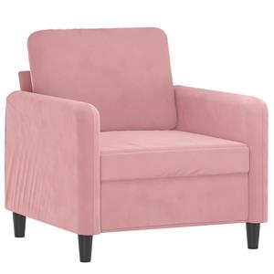 vidaXL 3-delige Loungeset fluweel roze