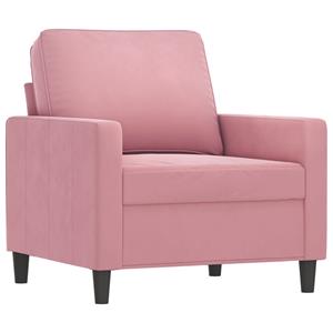 vidaXL 4-delige Loungeset fluweel roze