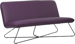 SHOPX HUISCOLLECTIE Leren bank zonder armleuning Smile 140 - Toledo Leer Aubergine