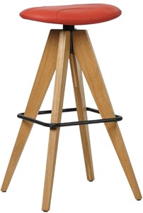 SHOPX HUISCOLLECTIE Rode leren barkruk Spot - Toledo Leer Siegelstein (rood leer)
