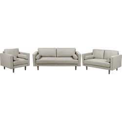 Beliani  NURMO - Woonkamer set 6-zits - Taupe - Polyester