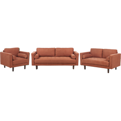 Beliani  NURMO - Woonkamer set 6-zits - Goudbruin - Polyester