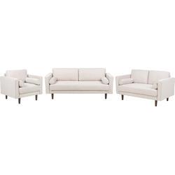 Beliani  NURMO - Woonkamer set 6-zits - Beige - Polyester