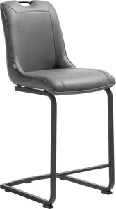 Michiel barstoel - swing frame rond - stof Pala antraciet
