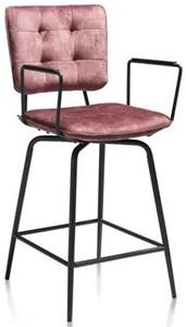 Manou barstoel met armen - burgundy red
