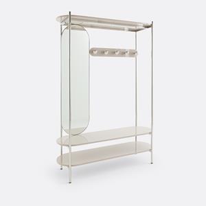 LA REDOUTE INTERIEURS Vestiaire in staal metaal en MDF met spiegel, Marlow