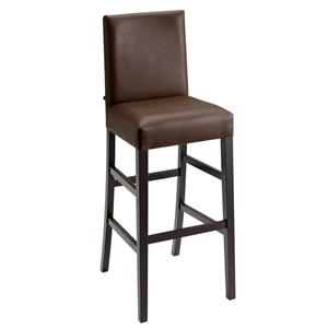 Vega Barkruk Havanna frame wengé; 44.5x49x113.5 cm (BxDxH); zitting bruin, frame wengé; 2 stuk / verpakking