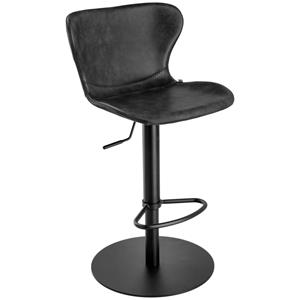 Vega Barkruk Dallas draaibaar, in hoogte verstelbaar; 45x35x105 cm (BxDxH); zitting zwart, frame zwart