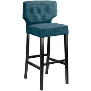 Vega Barstoel Teatro; 58x55x108.5 cm (BxDxH); zitting blauw, frame zwart