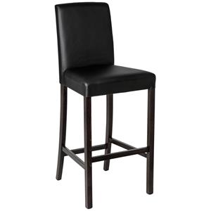 PULSIVA Barstoel Famous Kunstleder; 46x52x112 cm (BxDxH); zitting zwart, frame zwart; 2 stuk / verpakking