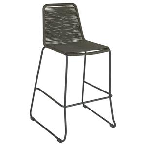 Vega Barstoel Filea; 62x60x108 cm (BxDxH); zitting antraciet, frame zwart; 2 stuk / verpakking