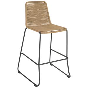 Vega Barstoel Filea; 62x60x108 cm (BxDxH); zitting beige, frame zwart; 2 stuk / verpakking