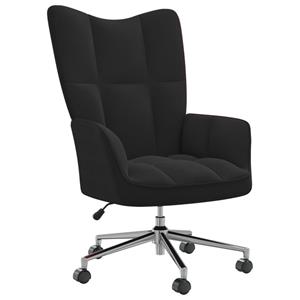 VidaXL Relaxstoel fluweel zwart