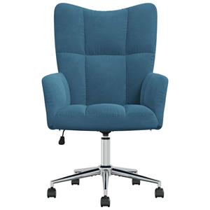 VidaXL Relaxstoel fluweel blauw