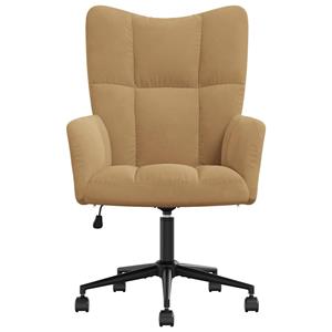 VidaXL Relaxstoel fluweel bruin