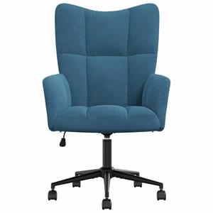 VidaXL Relaxstoel fluweel blauw