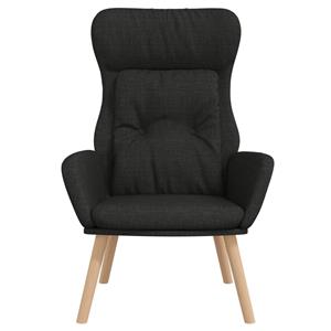 VidaXL Relaxstoel stof zwart