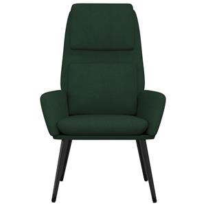 VidaXL Relaxstoel stof donkergoen