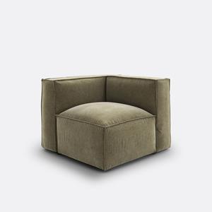 LA REDOUTE INTERIEURS Modulaire hoekbank van vintage ribfluweel, Seven