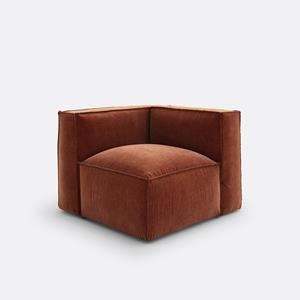 LA REDOUTE INTERIEURS Modulaire hoekbank van vintage ribfluweel, Seven