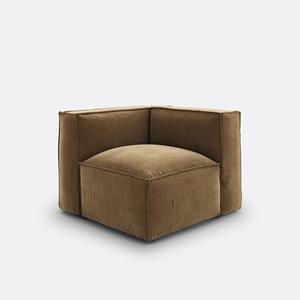 LA REDOUTE INTERIEURS Modulaire hoekbank van vintage ribfluweel, Seven