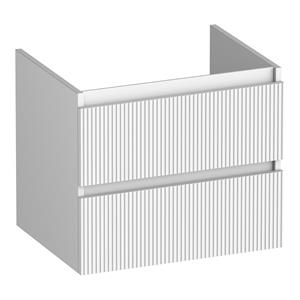 Brauer Joy Wavy onderkast ribbelfront 60cm met 2 softclose lades wit mat