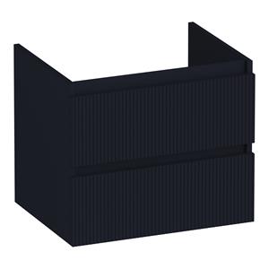 Brauer Joy Wavy onderkast ribbelfront 60cm met 2 softclose lades zwart mat