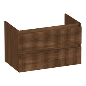 Brauer Joy Wavy onderkast ribbelfront 80cm met 2 softclose lades forest cacao