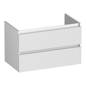 Brauer Joy Wavy onderkast ribbelfront 80cm met 2 softclose lades wit mat