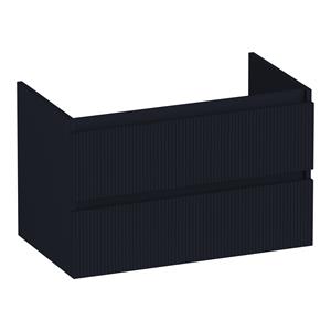 Brauer Joy Wavy onderkast ribbelfront 80cm met 2 softclose lades zwart mat