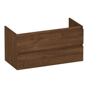 Brauer Joy Wavy onderkast ribbelfront 100cm met 2 softclose lades forest cacao