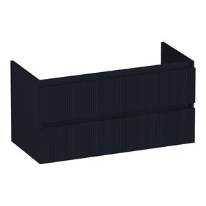Brauer Joy Wavy onderkast ribbelfront 100cm met 2 softclose lades zwart mat
