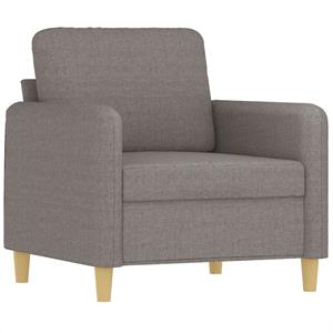 vidaXL 4-delige Loungeset met kussens stof taupe
