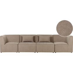 Beliani  LEMVIG - Vierzitsbank - Taupe - Corduroy