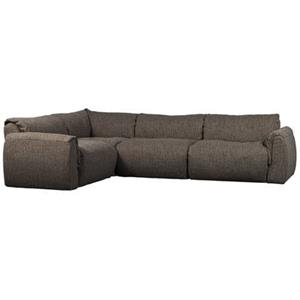 Woood Baggy Hoekbank Links - Geweven Stof - Warmgrijs Melange