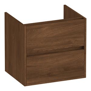 Brauer Adore Wavy onderkast ribbelfront 60cm met 2 softclose lades forest cacao