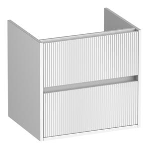 Brauer Adore Wavy onderkast ribbelfront 60cm met 2 softclose lades wit mat
