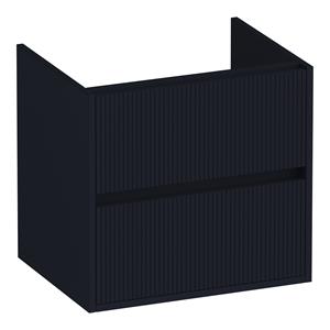 Brauer Adore Wavy onderkast ribbelfront 60cm met 2 softclose lades zwart mat