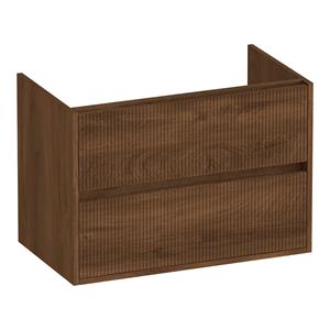 Brauer Adore Wavy onderkast ribbelfront 80cm met 2 softclose lades forest cacao