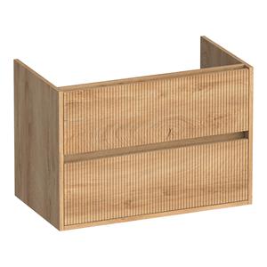 Brauer Adore Wavy onderkast ribbelfront 80cm met 2 softclose lades forest tan
